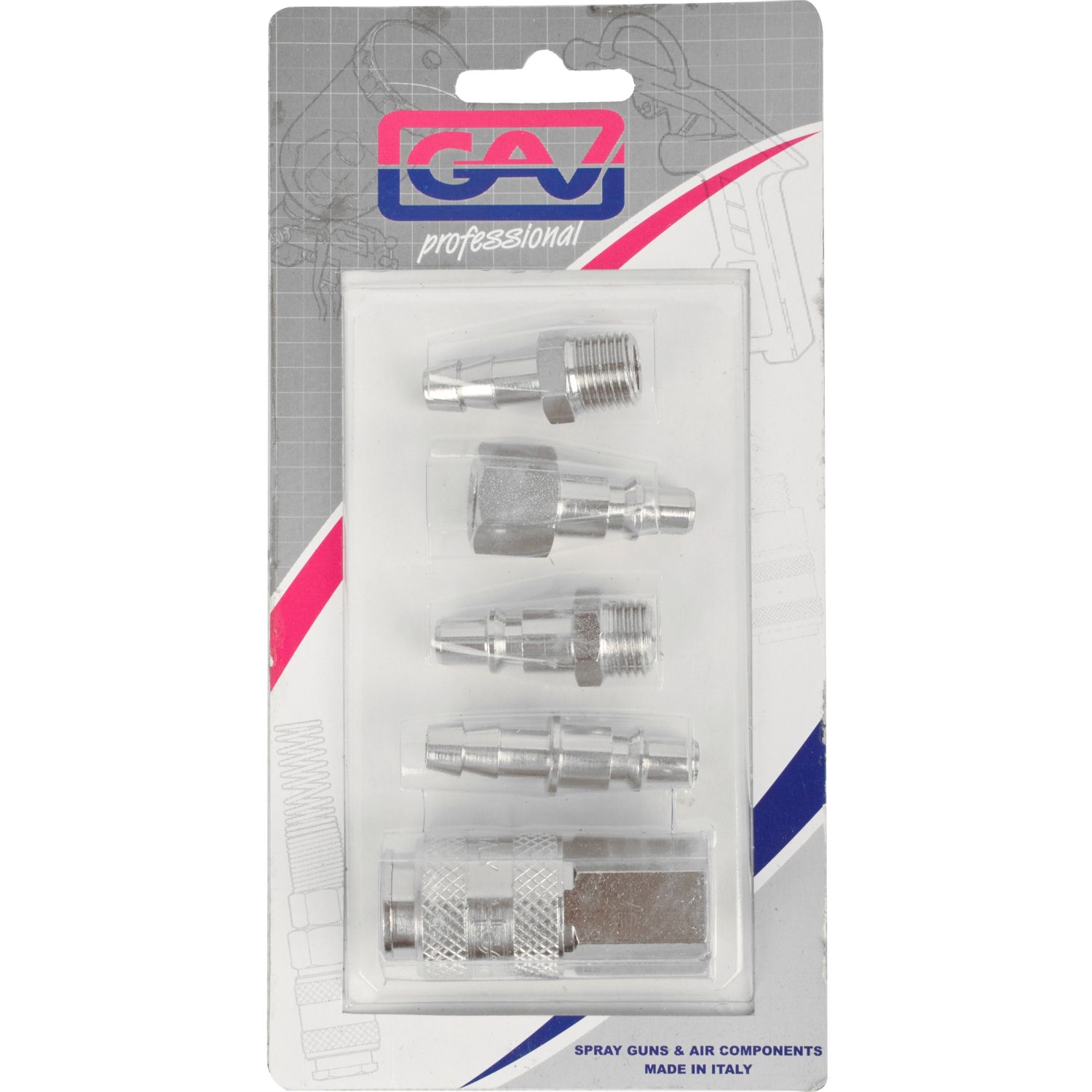 GAV UNI-5AM 5-Piece Quick Coupler Set